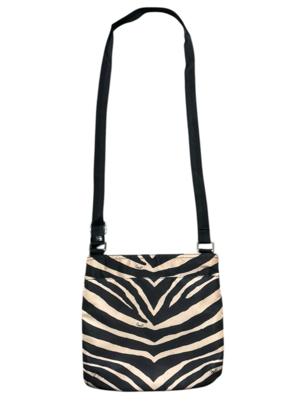 Coach Black and Cream Zebra-Pattern Crossbody Bag - Picture 3 of 9